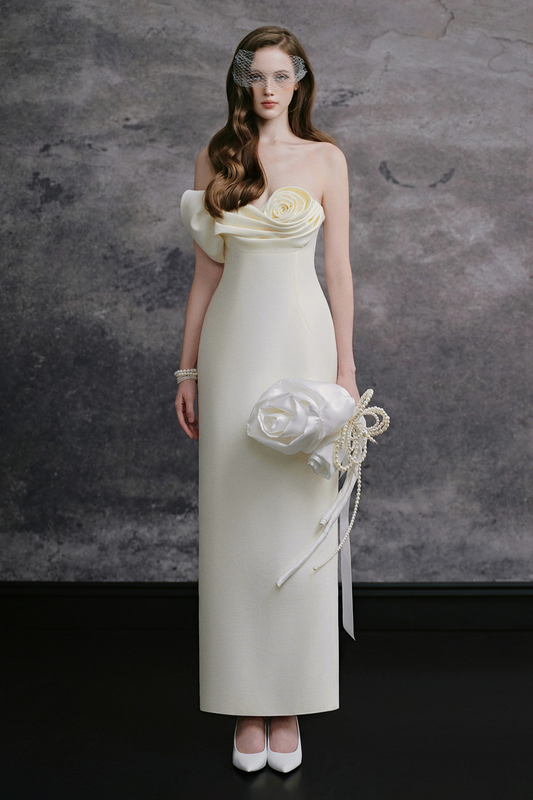 Luna Straight Across Applique Midi Dress - MEAN BLVD