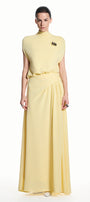 Lunae High Neck Draped Maxi Dress - MEAN BLVD