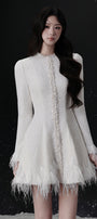 Lustre Feather Mini Dress - MEAN BLVD