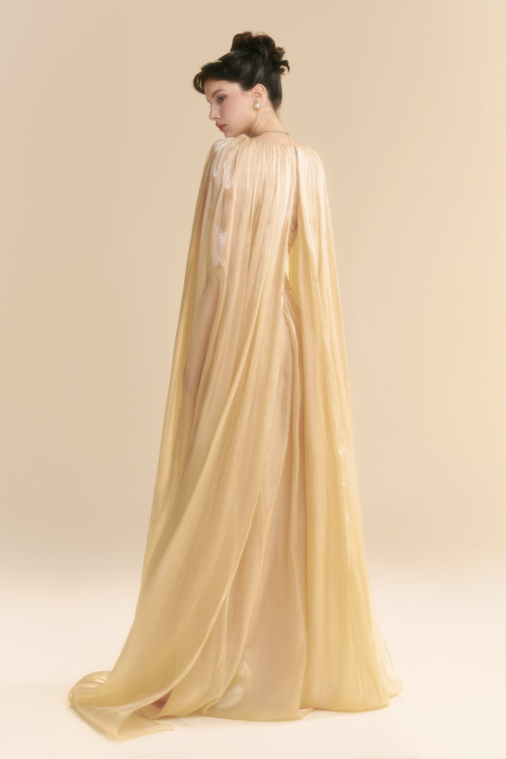 Lustre V-Neck Pin Tuck Maxi Dress - MEAN BLVD