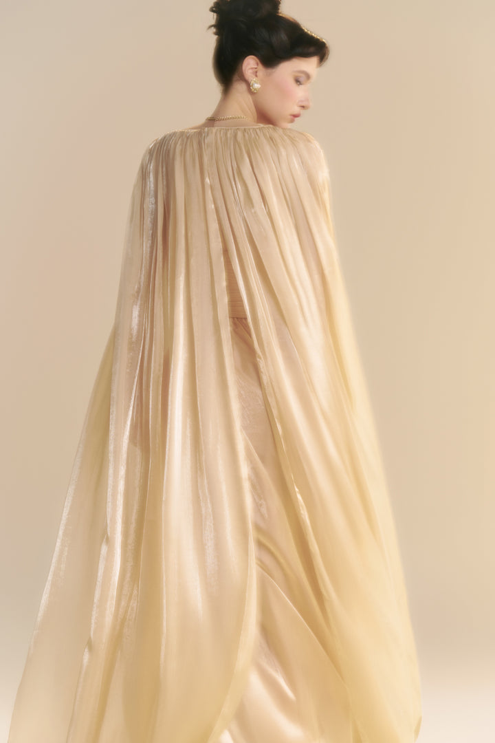 Lustre V-Neck Pin Tuck Maxi Dress - MEAN BLVD