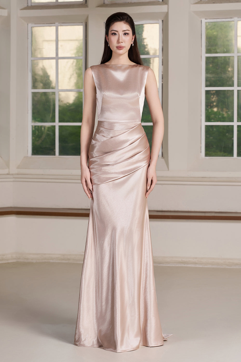 Lux Draped Maxi Dress - MEAN BLVD
