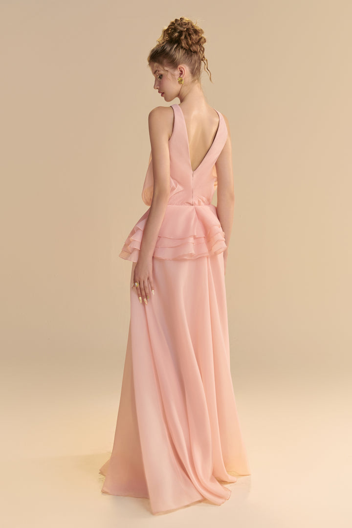Lys Blouson Draped Maxi Dress - MEAN BLVD