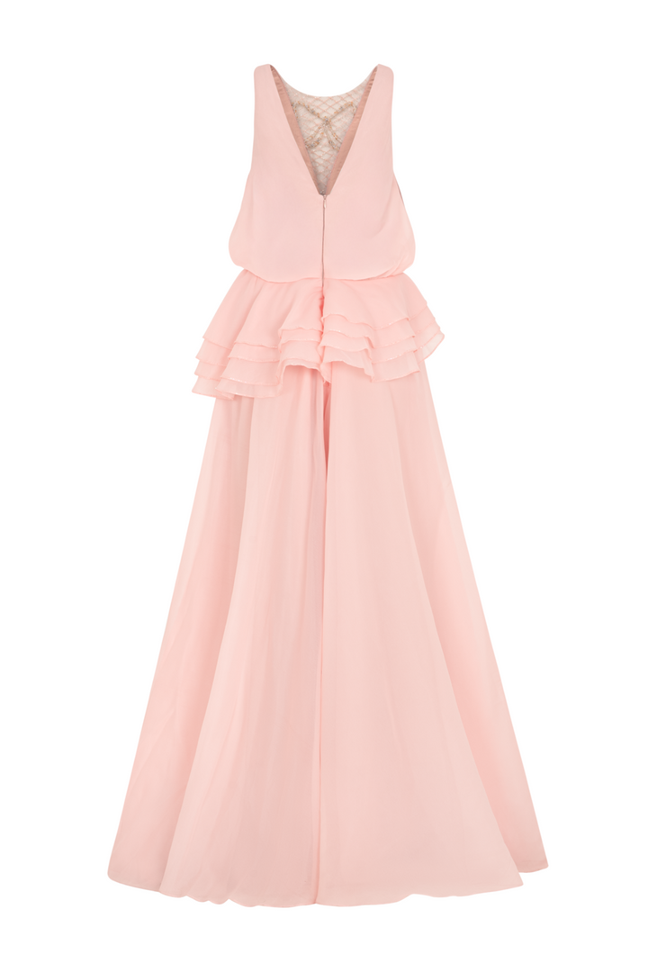 Lys Blouson Draped Maxi Dress - MEAN BLVD