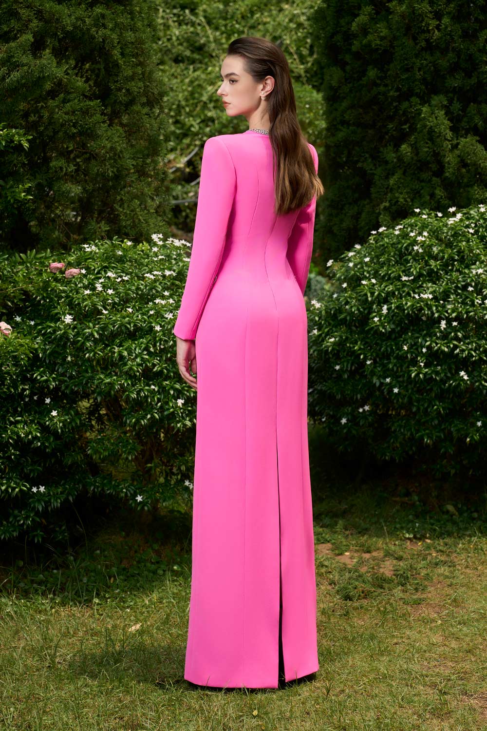 pink jewel dress PINK CRYSTAL EMBELLISHED A-LINE MAXI DRESS | CULT MIA