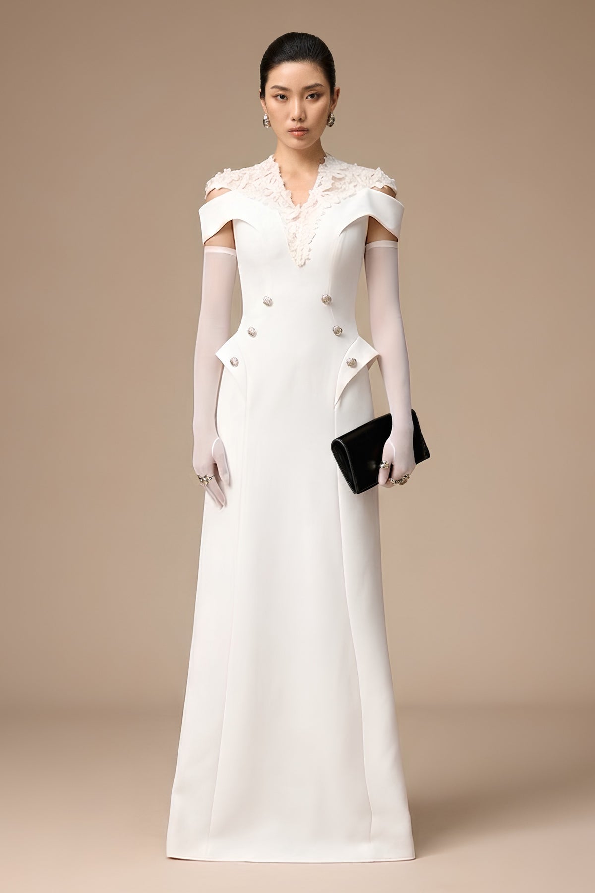 Majolica Applique Maxi Dress