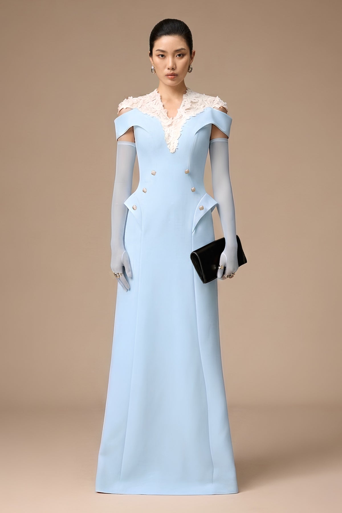 Majolica Applique Maxi Dress