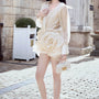 Vivie Wrap V-Neck Organza Shirt
