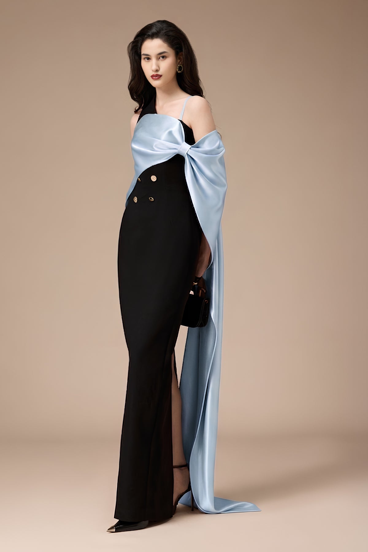 Matyr Asymmetric Sleeve Maxi Dress