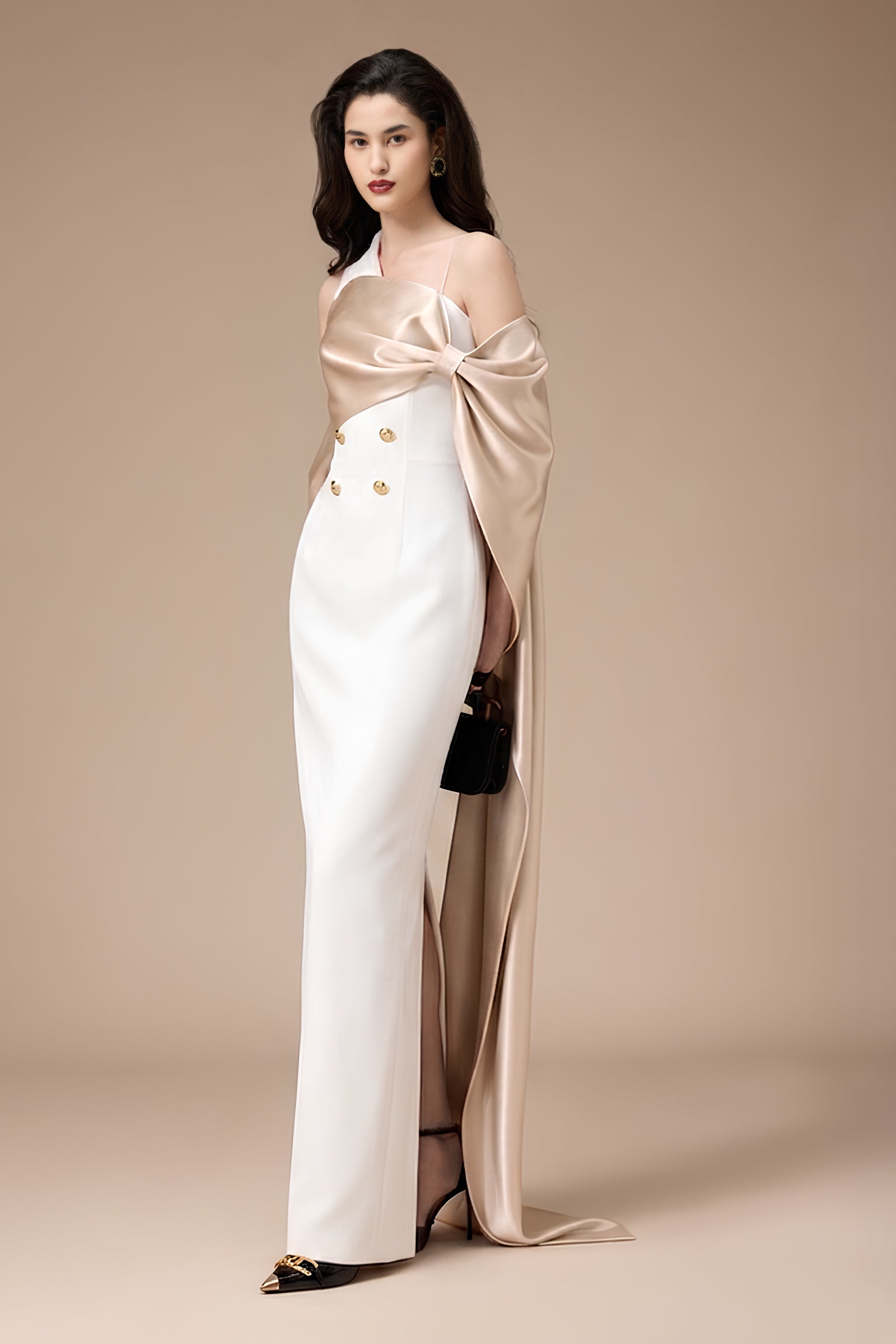 Matyr Asymmetric Sleeve Maxi Dress