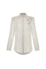 Luminara Straight Collared Neck Lace Shirt