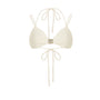 Luminara Cropped Spaghetti Strap Crepe Bralette