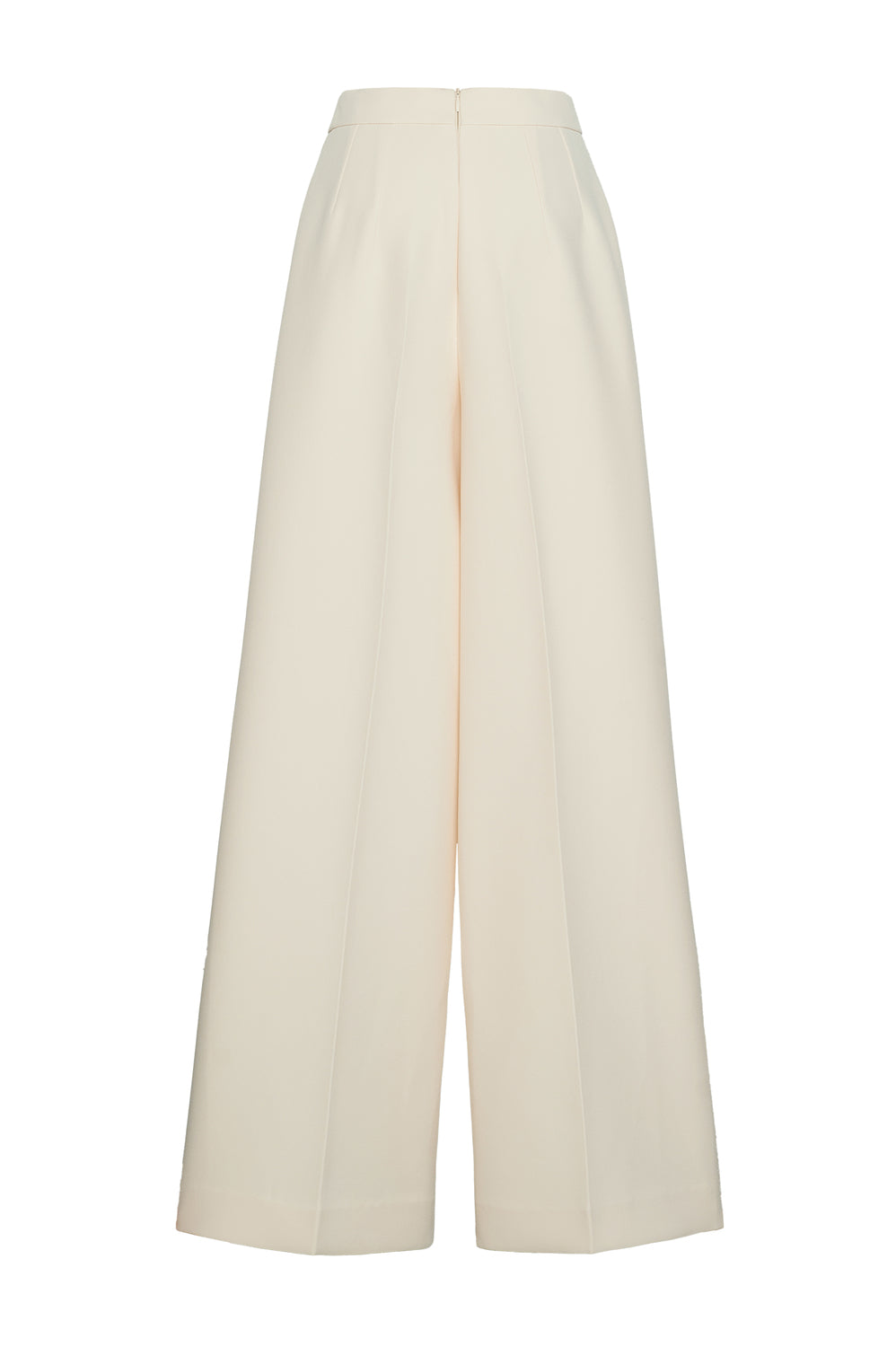 Veloria Straight Wide Leg Crepe Floor Length Pants