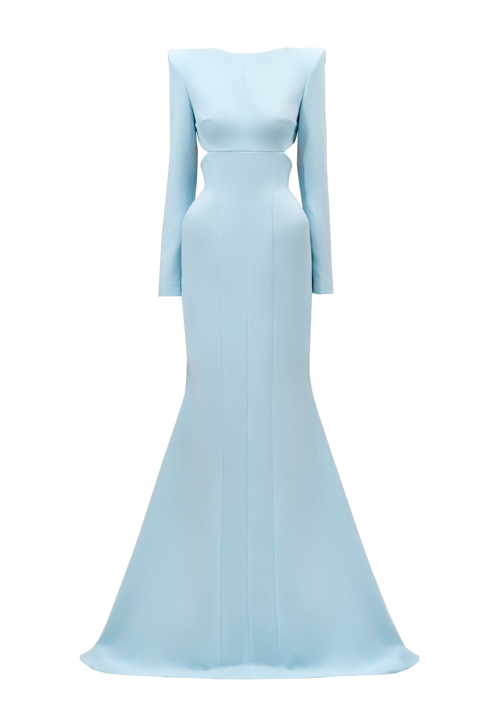 Calliope Mermaid Square Shoulder Polyester Floor Length Dress