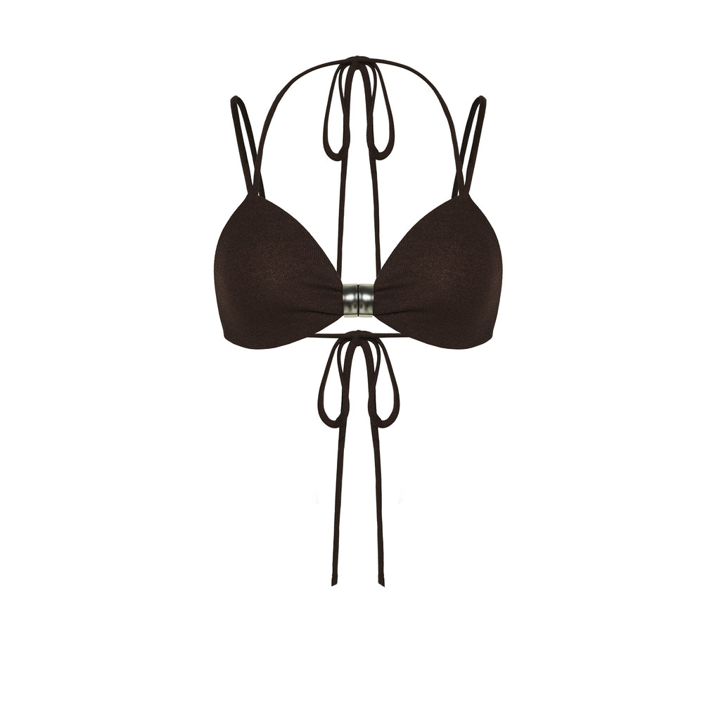 Sylvara Cropped Spaghetti Strap Jersey Bralette