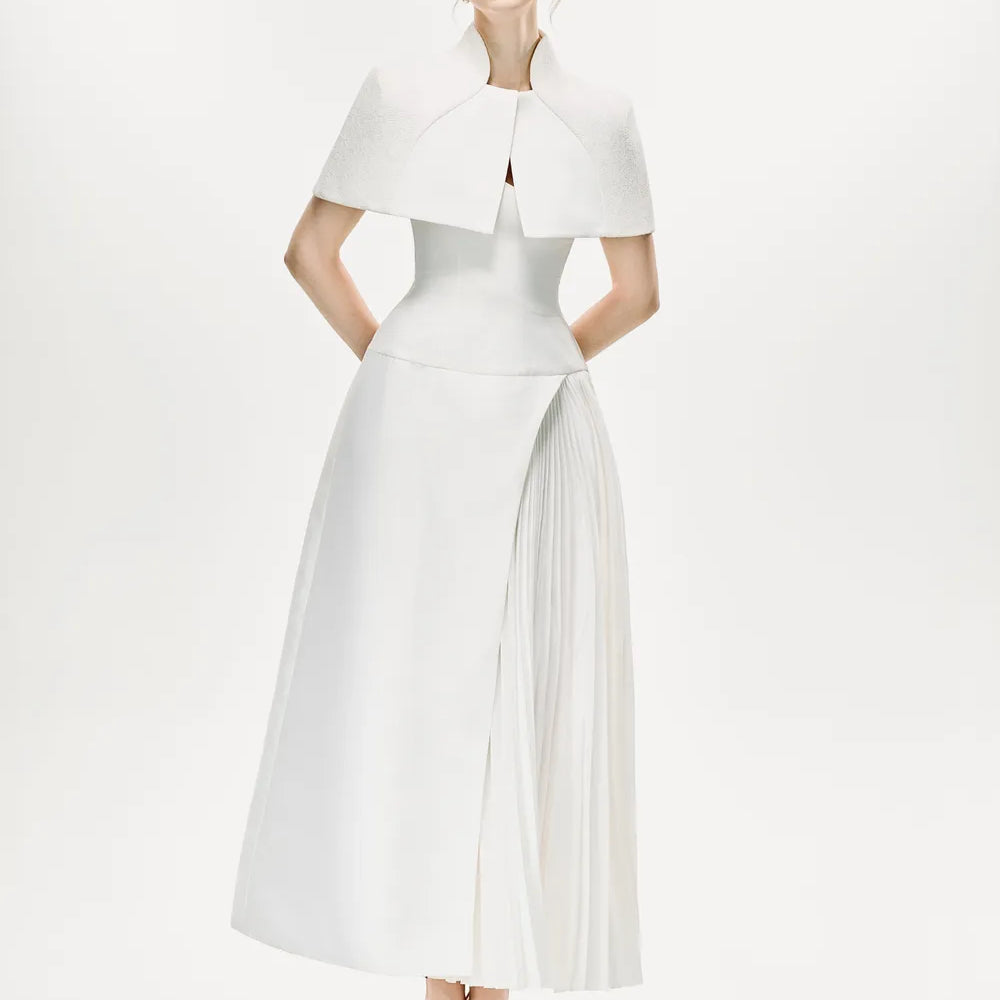 Calyra Dress with Cape