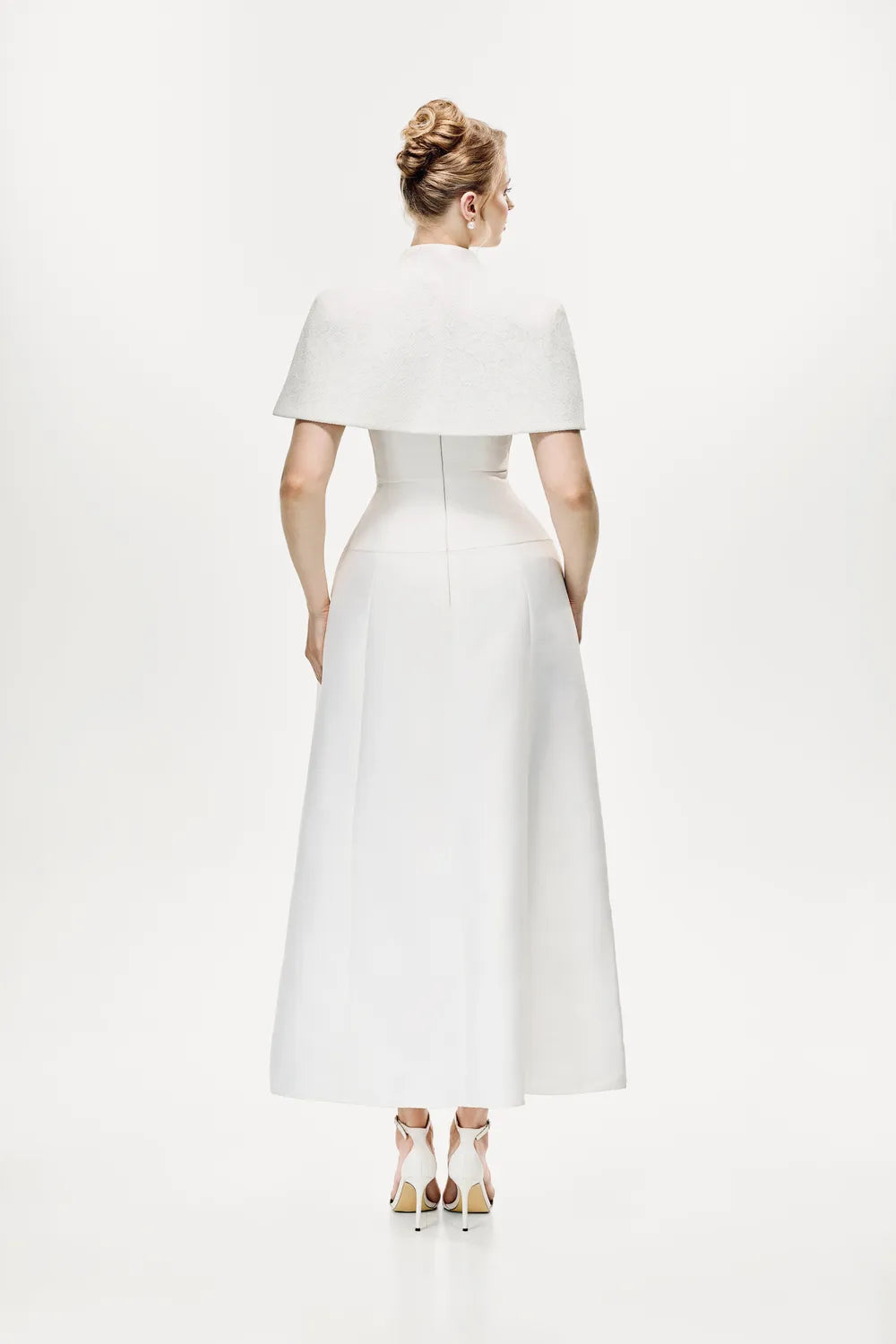 Calyra Dress with Cape
