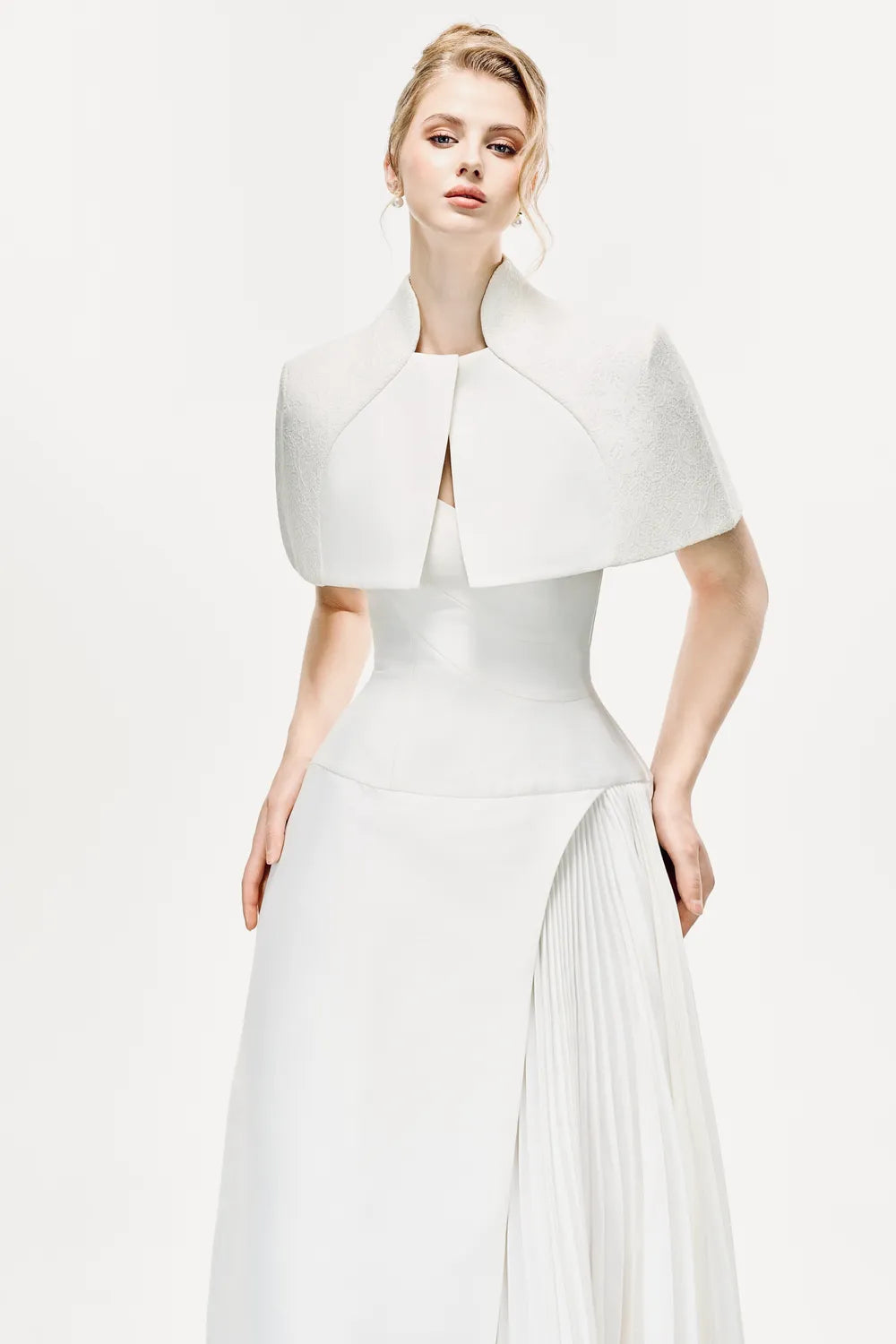 Calyra Dress with Cape