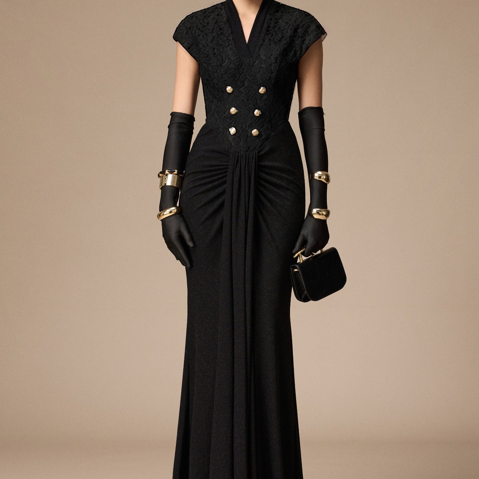 Mondial Draped Maxi Dress
