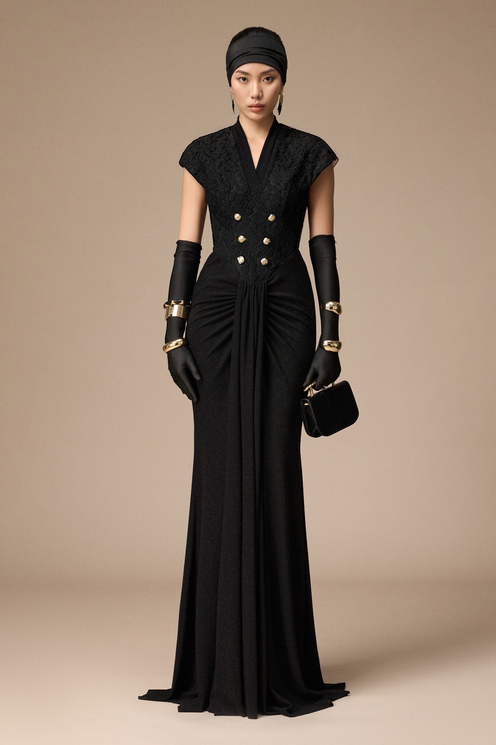 Mondial Draped Maxi Dress