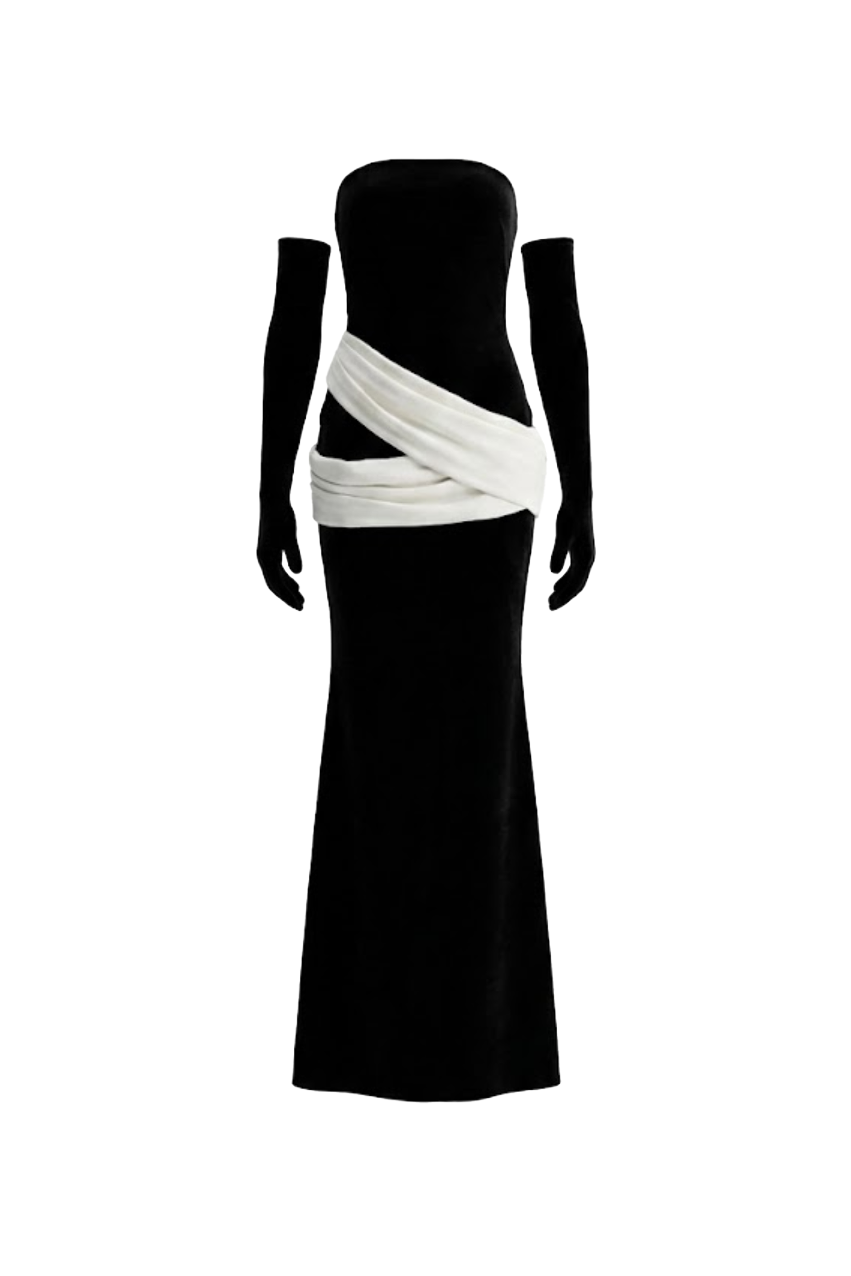 chantelle maxi dress Chantelle | White High-Neck Maxi Dress With Drop-Waist And Cape-Sleeves
