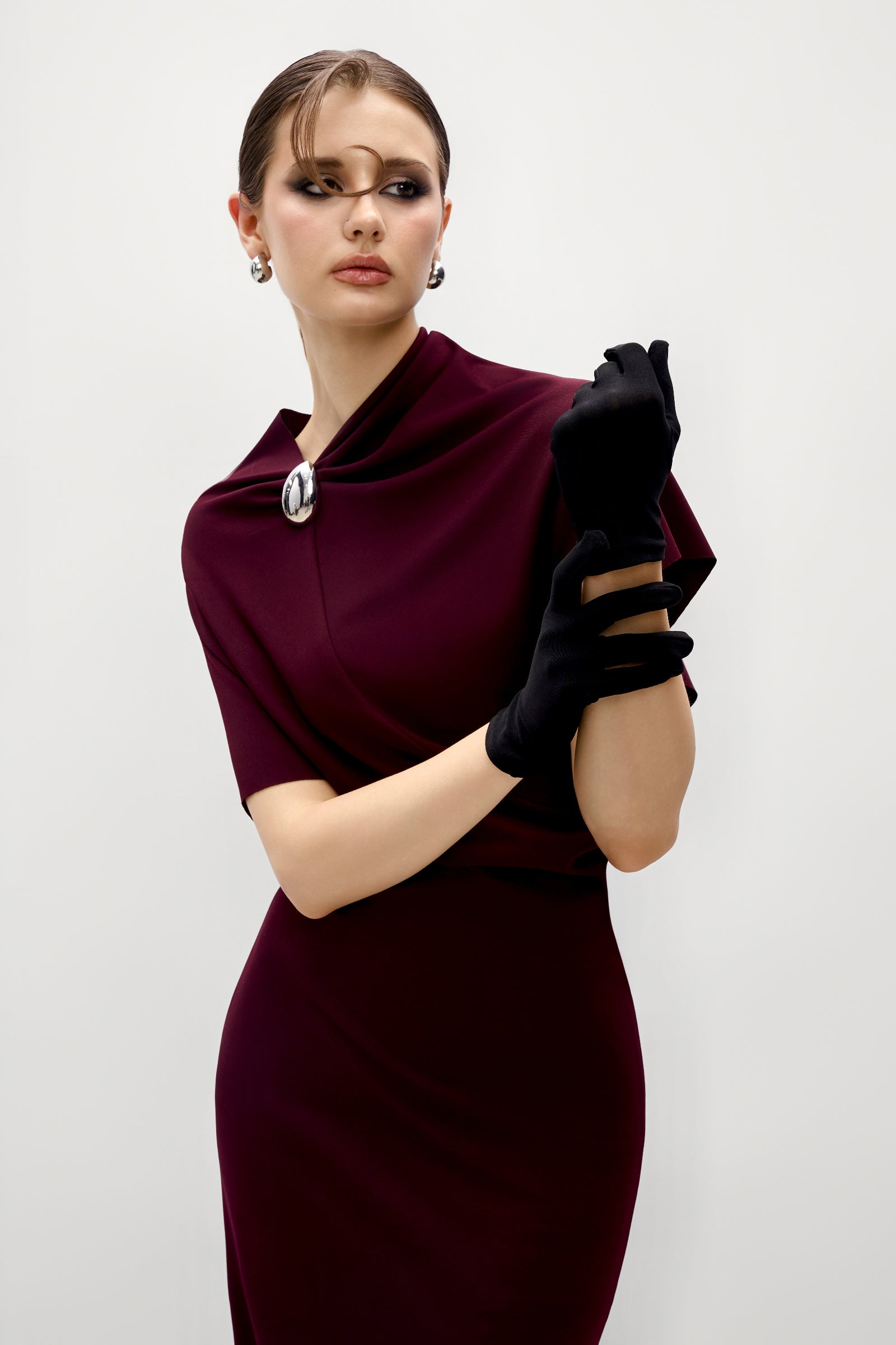 Thalassa Asymmetric Neck Maxi Dress
