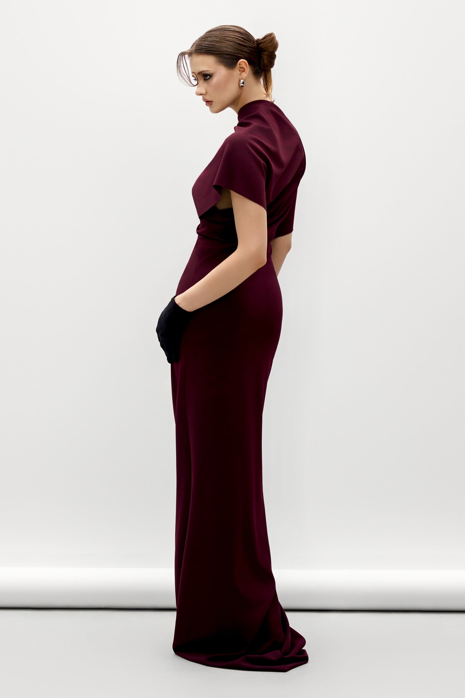 Thalassa Asymmetric Neck Maxi Dress