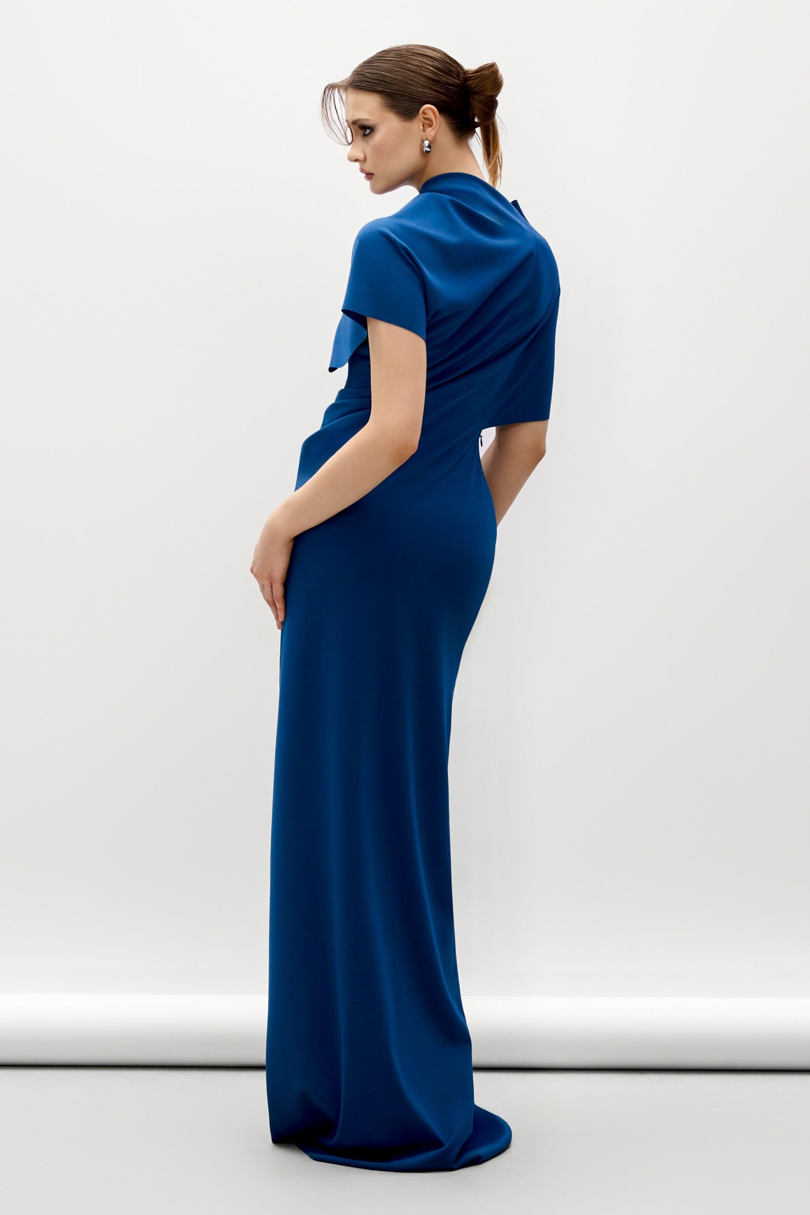 Thalassa Asymmetric Neck Maxi Dress