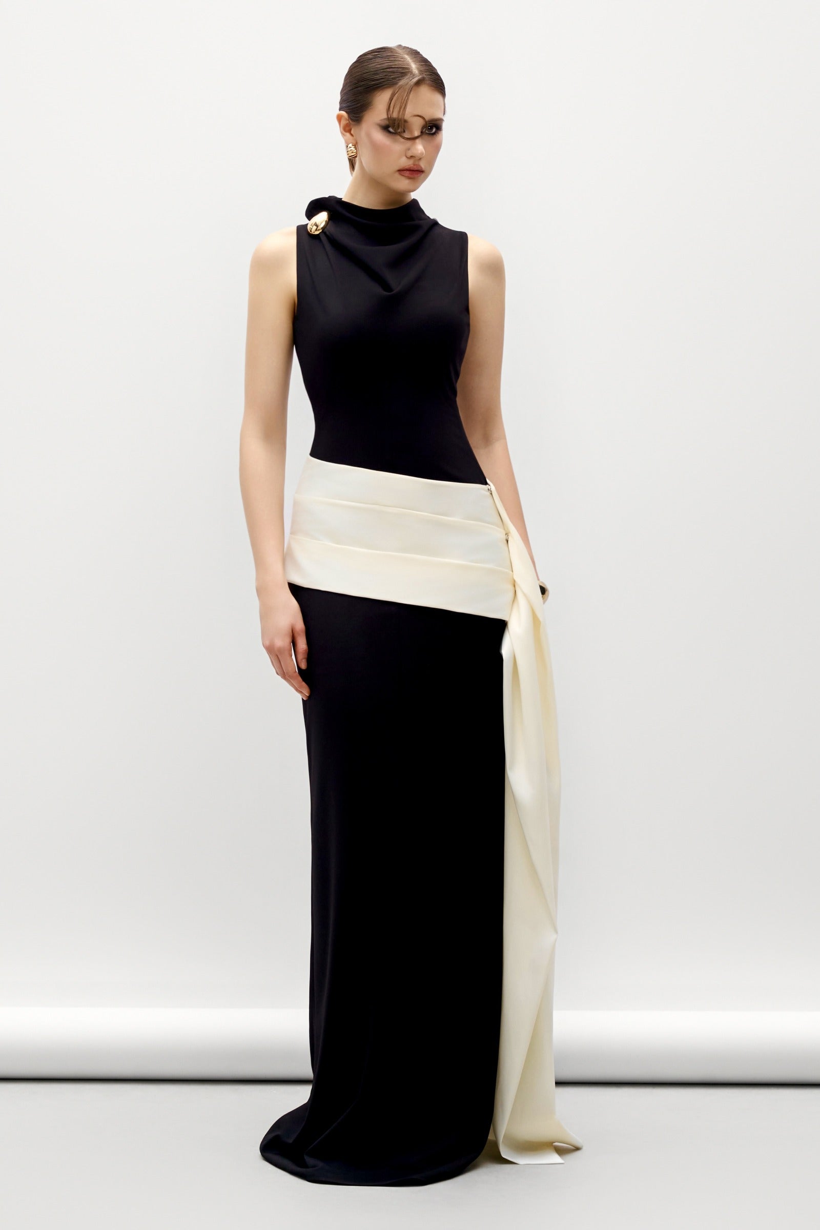Themis Draped Maxi Dress