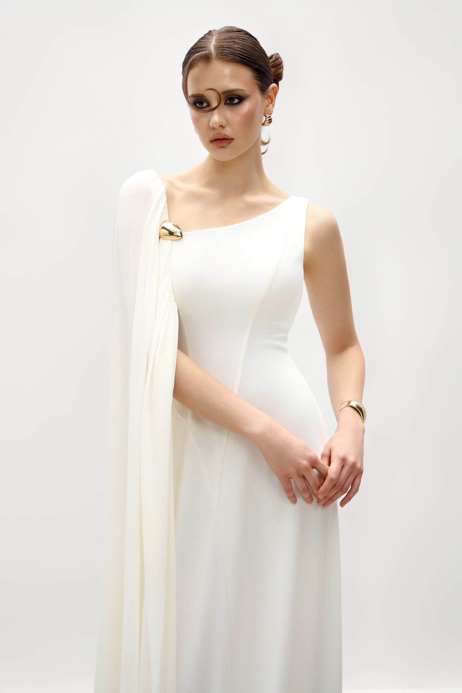 Nerina Cape Sleeve Maxi Dress
