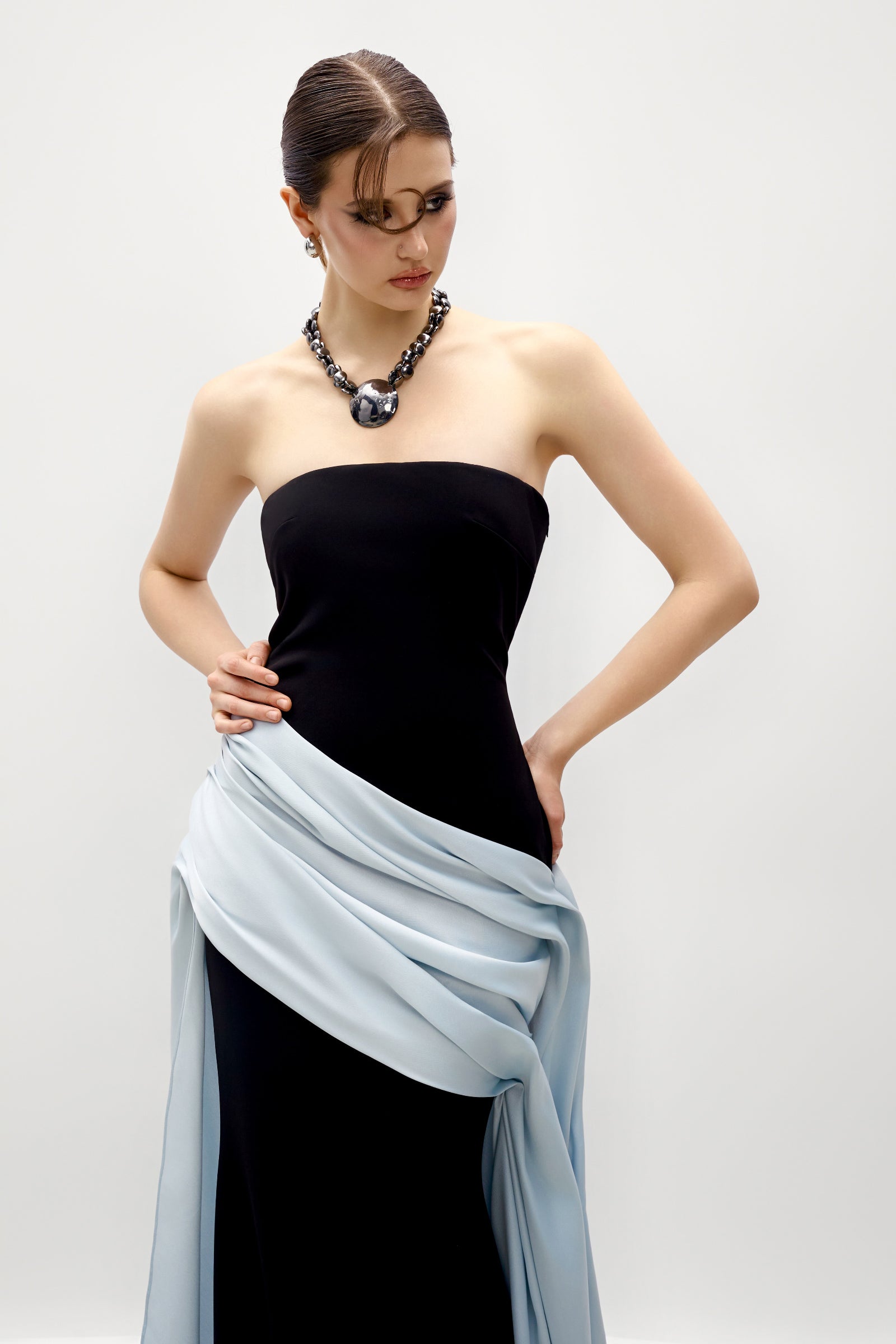 Lunor Draped Maxi Dress