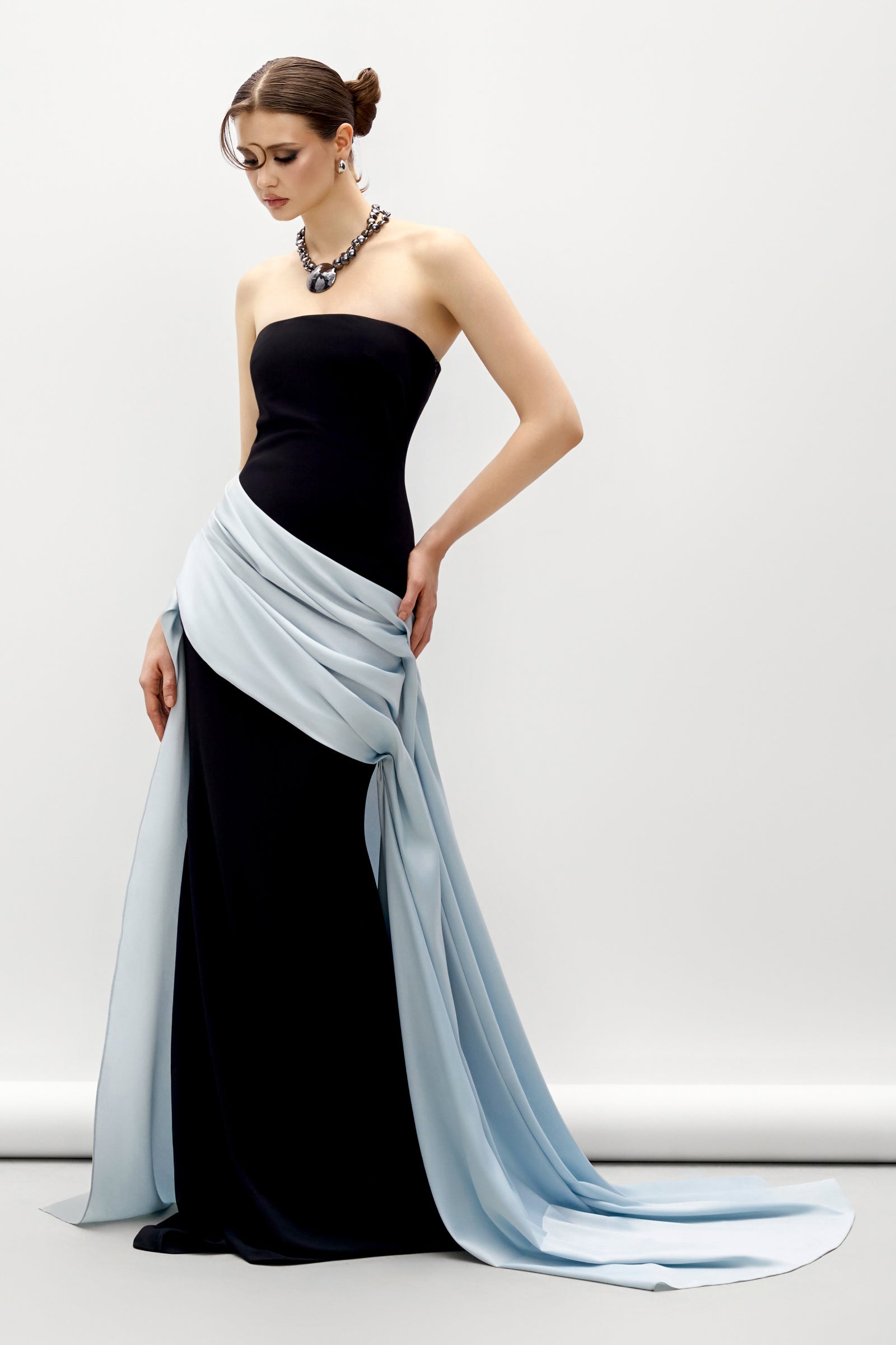 Lunor Draped Maxi Dress
