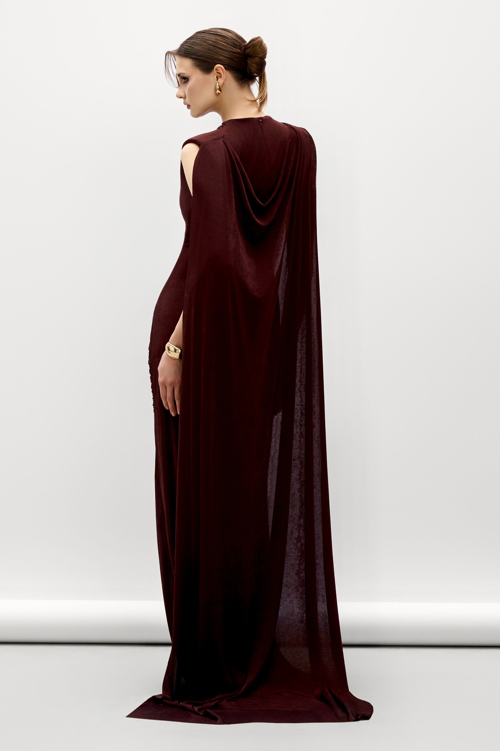 Vesper Cape Sleeve Maxi Dress