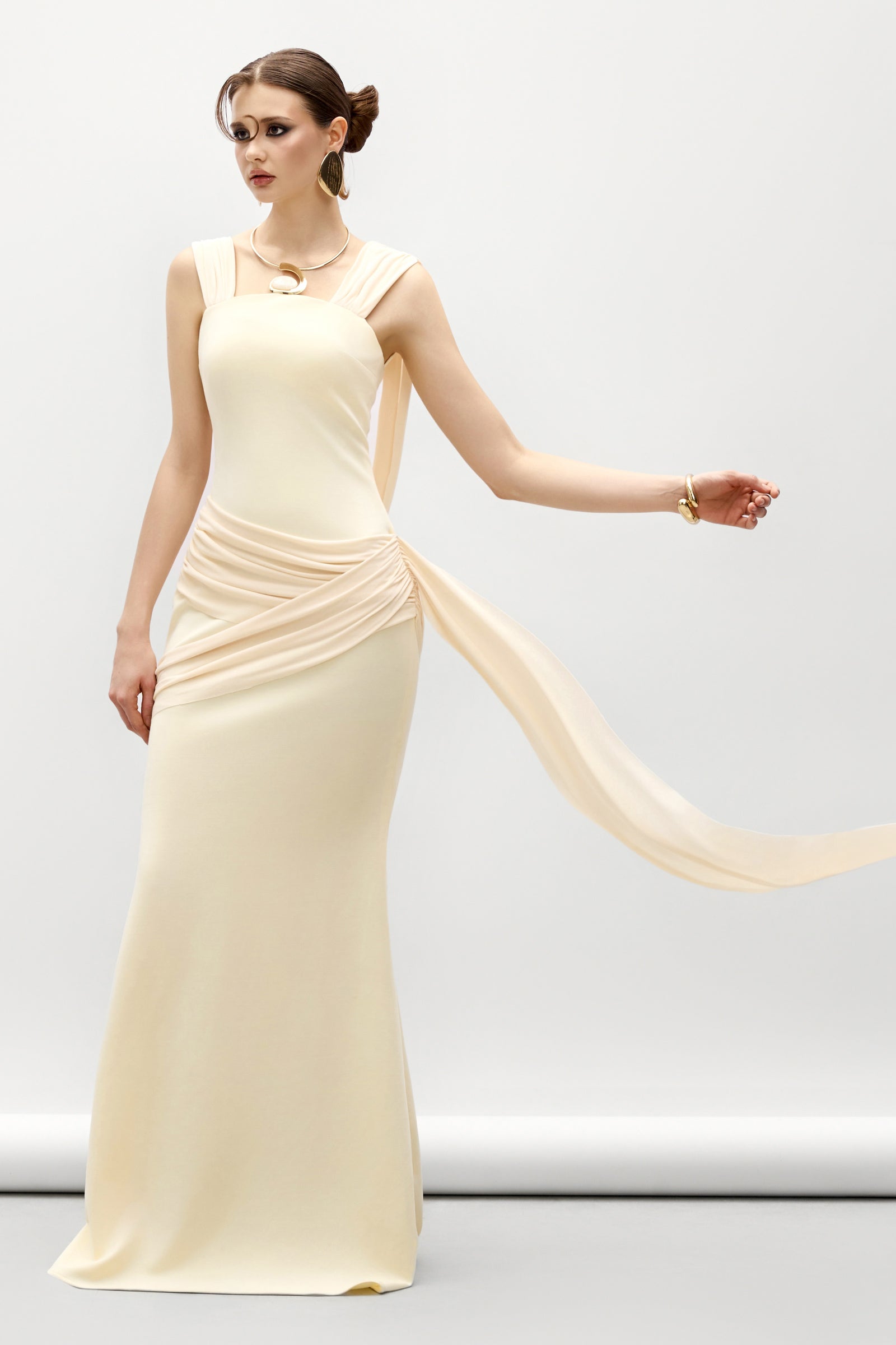 Aza Square Neck Maxi Dress
