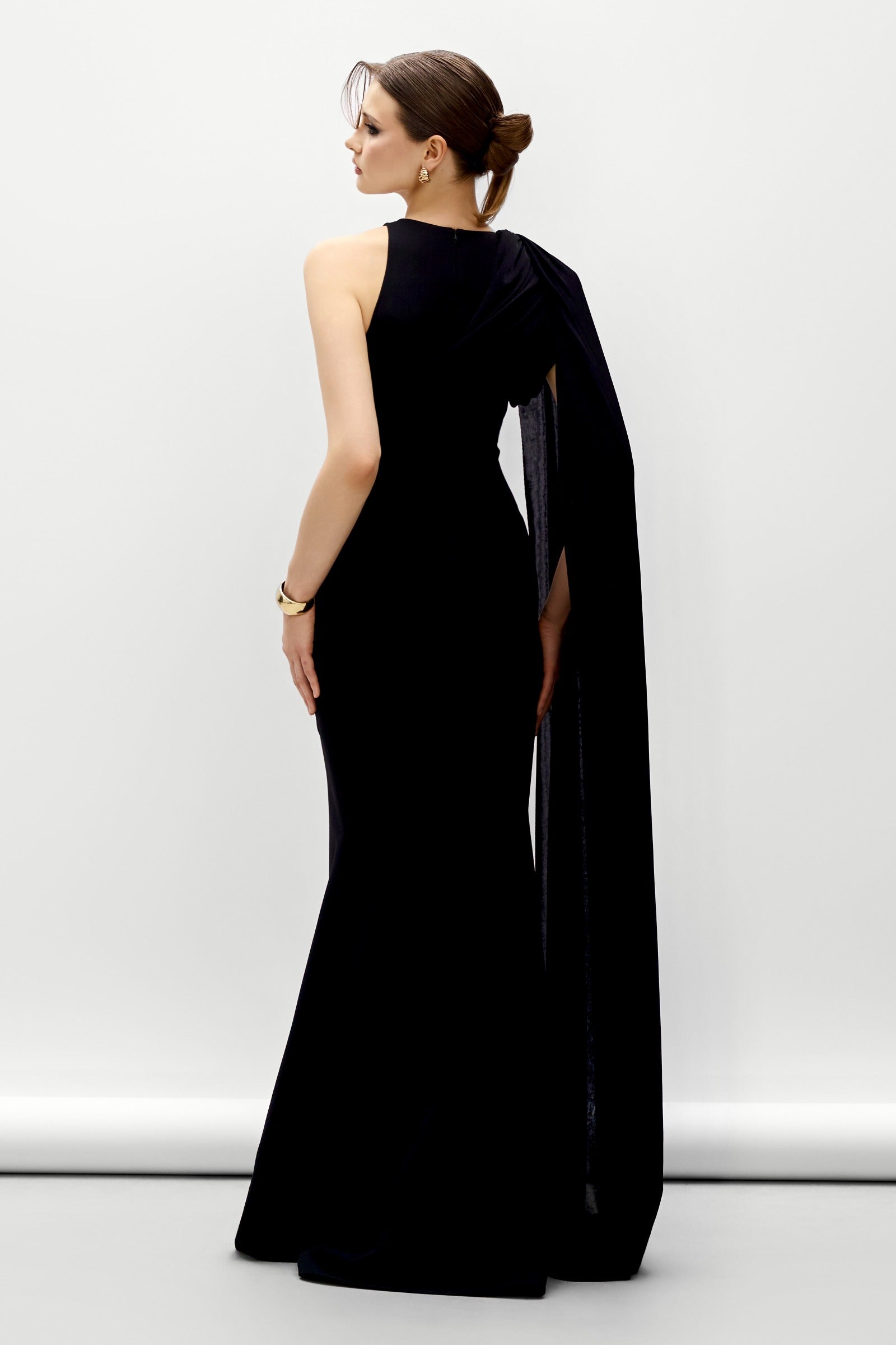Layla Asymmetric Neck Maxi Dress