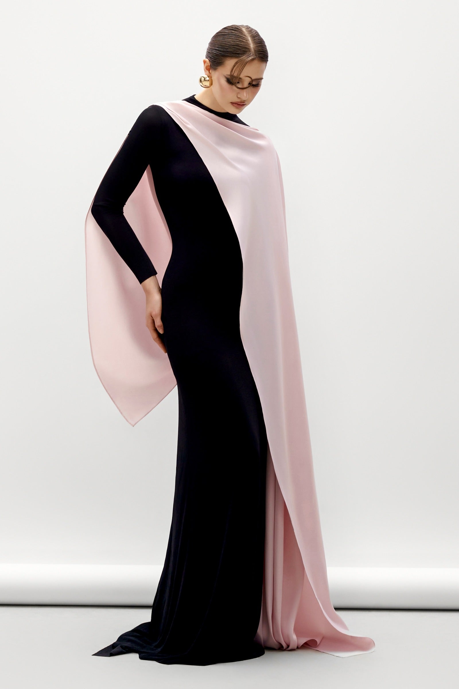 Vela Cape Sleeve Maxi Dress
