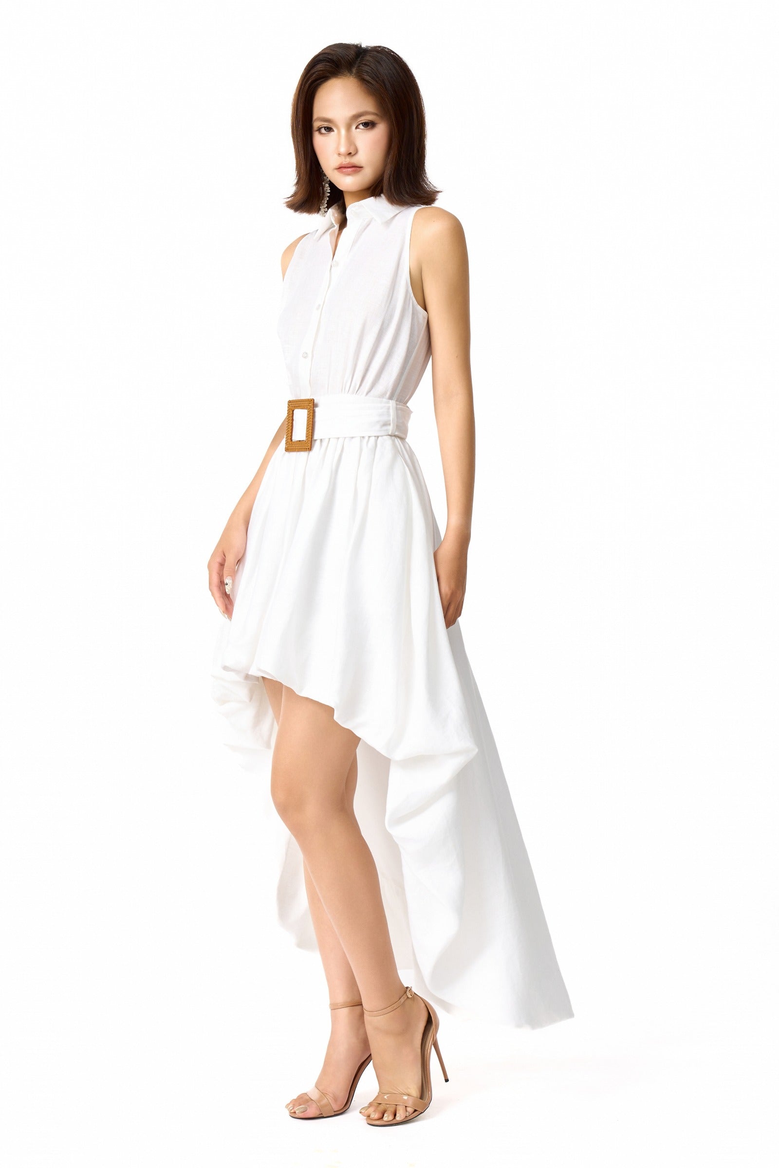 Luxe Asymmetric Midi Dress