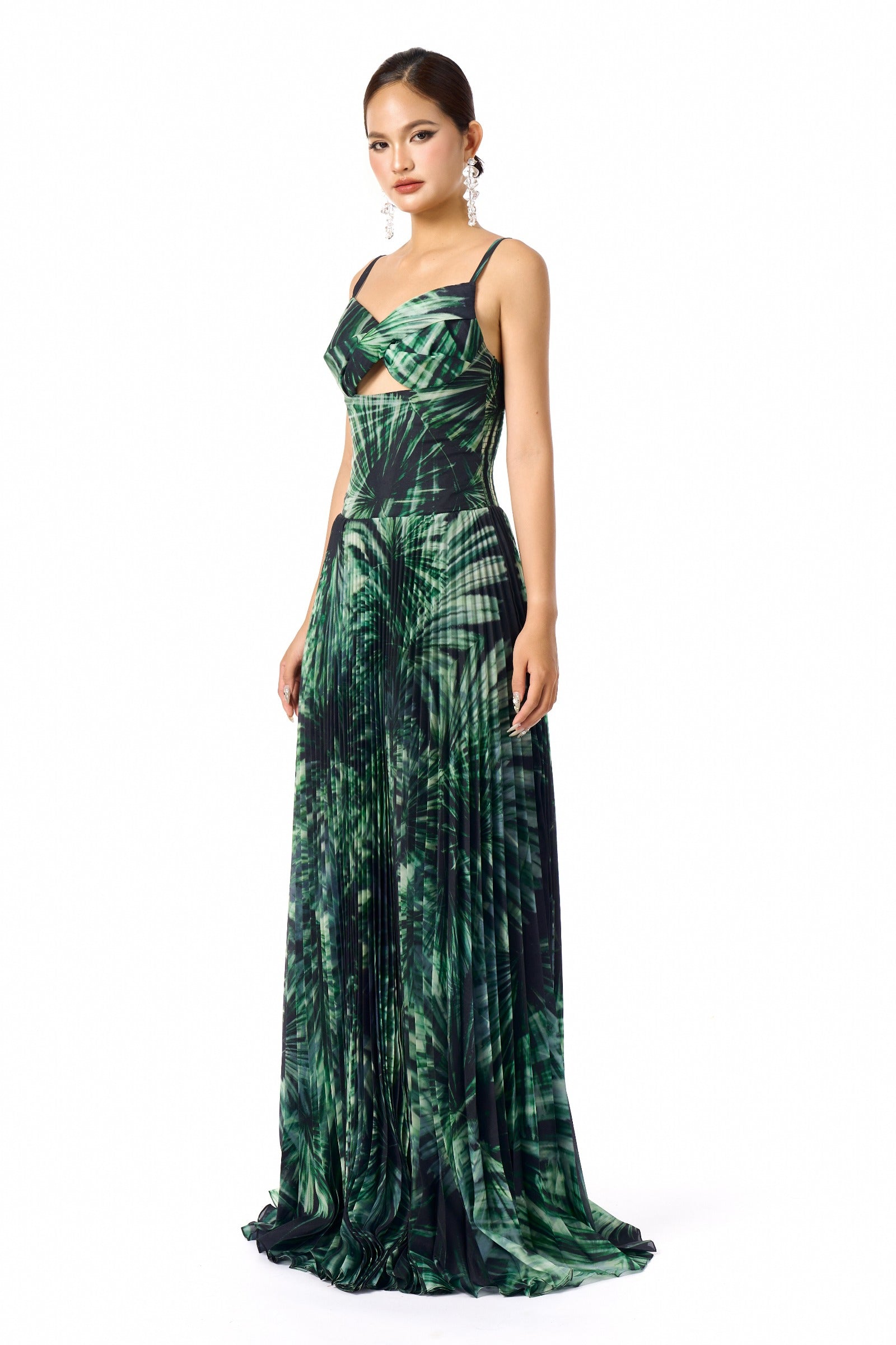 Mira Pleated Maxi Dress