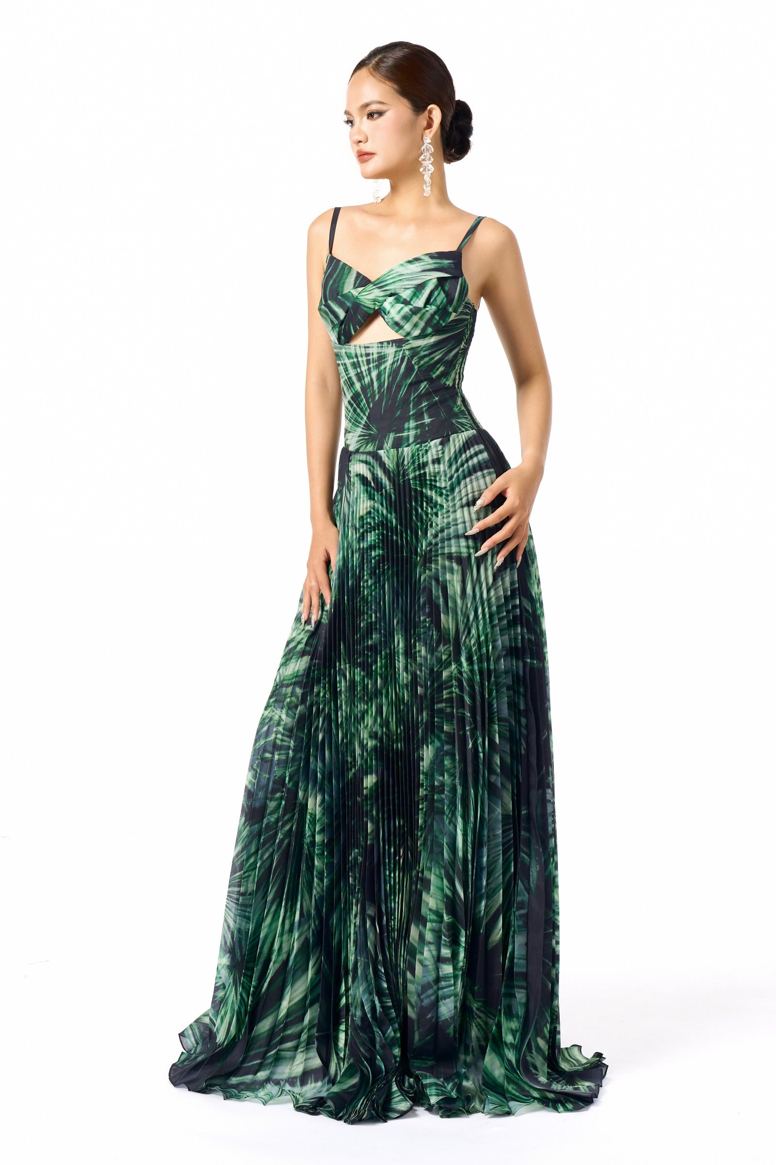 Mira Pleated Maxi Dress