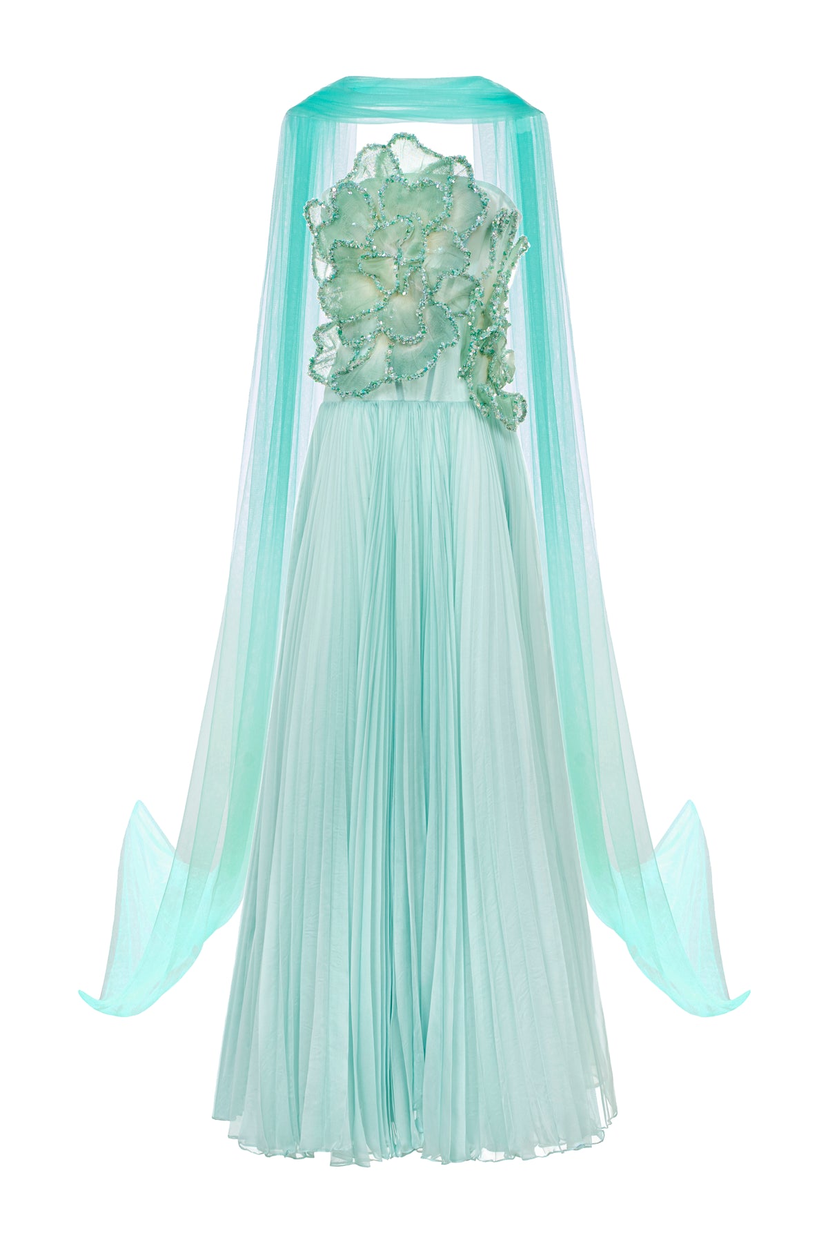 Rosée Floral Applique Maxi Dress