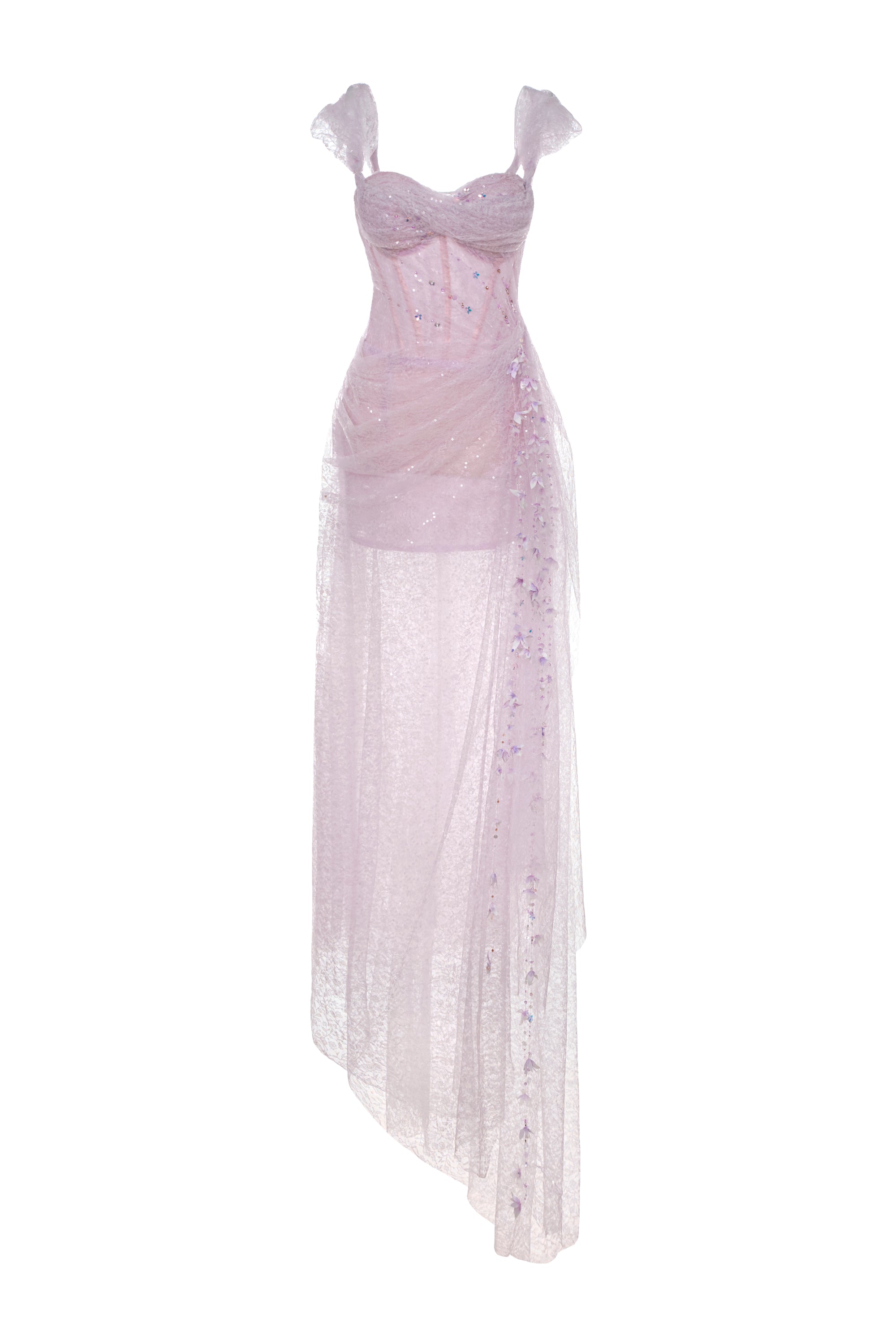 Rosette Sweetheart Maxi Dress
