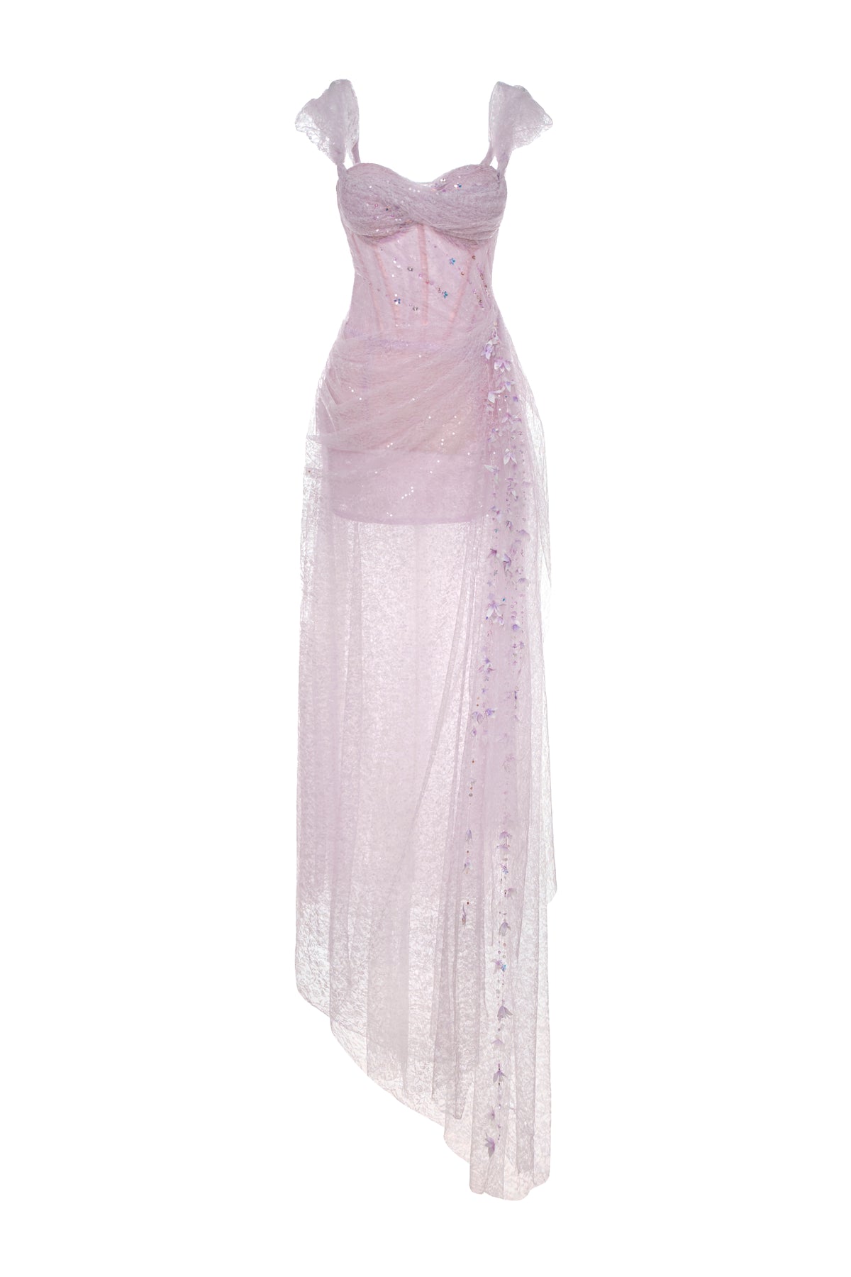 Rosette Sweetheart Maxi Dress
