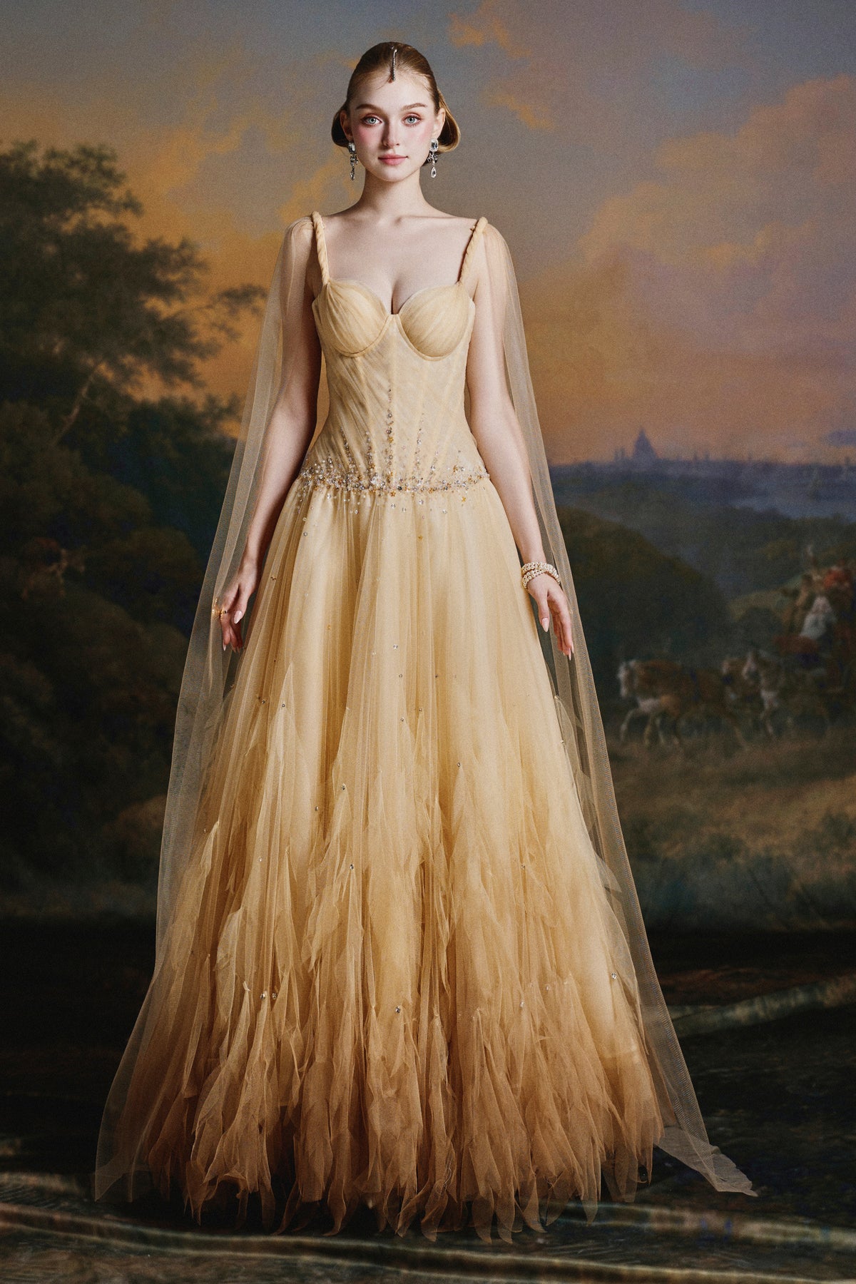 Ambrée Corset Bodice Maxi Dress