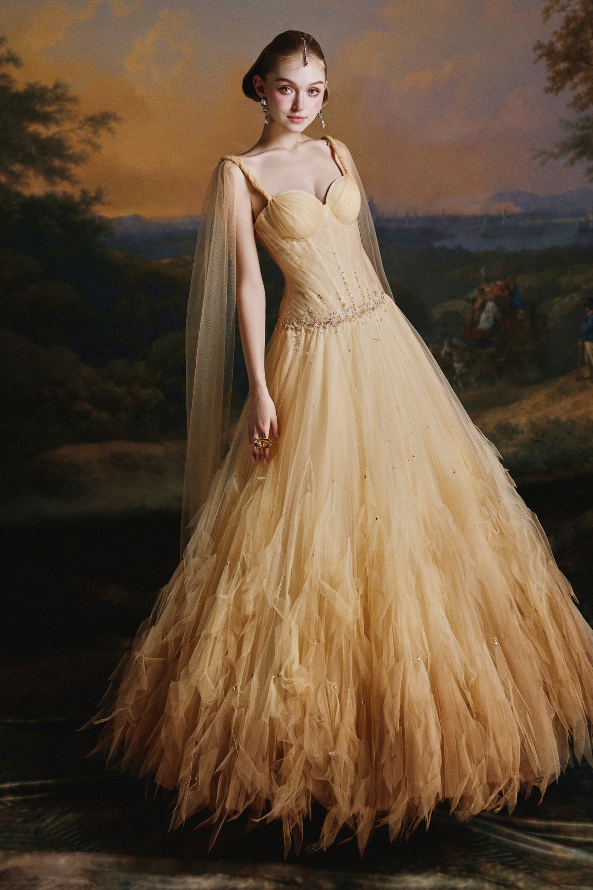 Ambrée Corset Bodice Maxi Dress