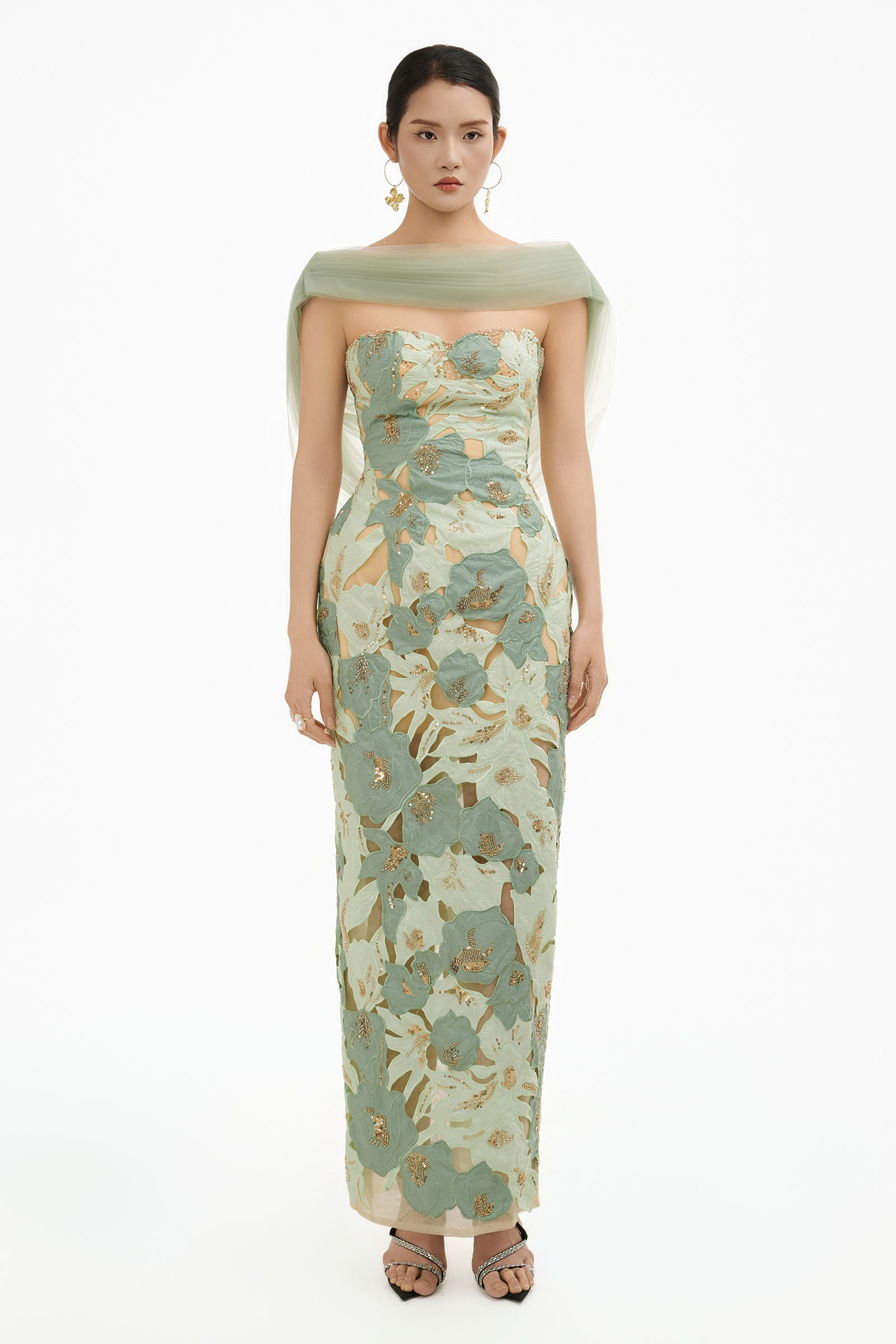 Magnolia Embroidery Maxi Dress - MEAN BLVD