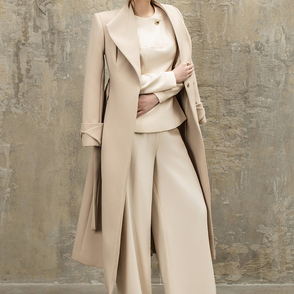 Manh V-Neck Trench Coat - MEAN BLVD