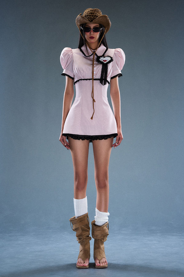 Mara Puff Sleeve Kate Mini Dress - MEAN BLVD