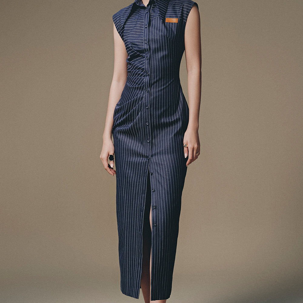 Marais Ruched Midi Dress - MEAN BLVD
