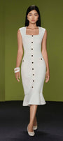 Marcelline Square Neck Midi Dress - MEAN BLVD