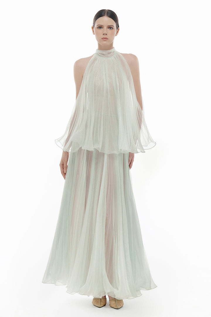 Margaux Halter Polyester Maxi Dress - MEAN BLVD